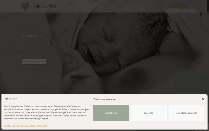 Screenshot of hebamme-bettina.at