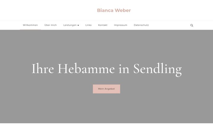 Screenshot ta' hebamme-biancaweber.de