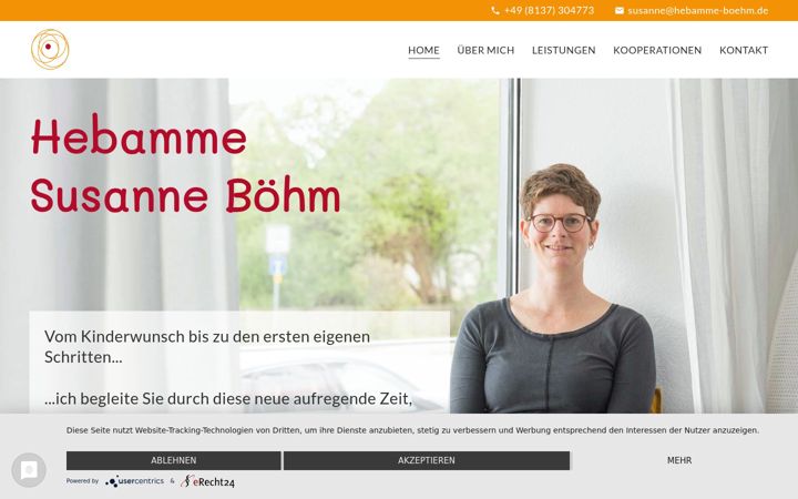 Screenshot ta' hebamme-boehm.de