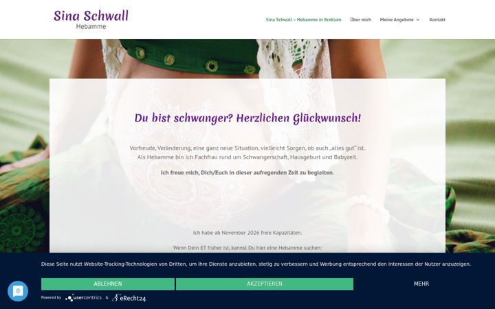 Screenshot ta' hebamme-breklum.de