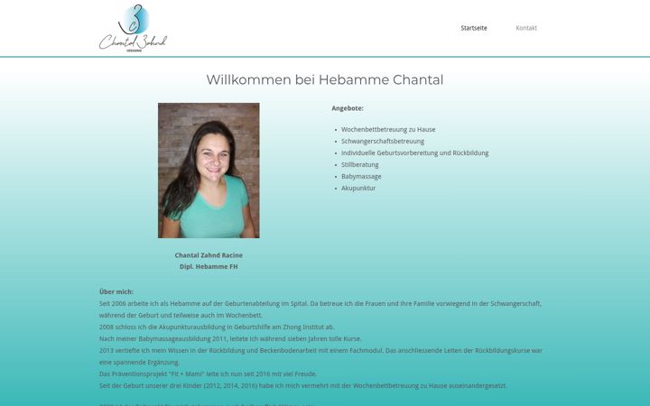 Screenshot of hebamme-chantal.ch
