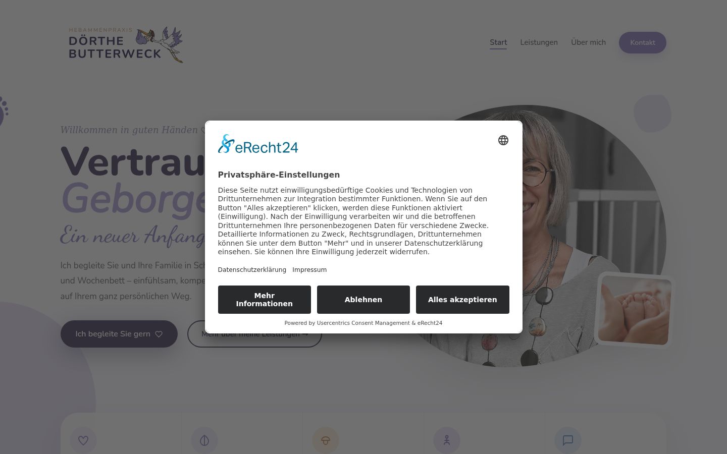Screenshot tal-banner tal-kunsens muri qabel kwalunkwe interazzjoni