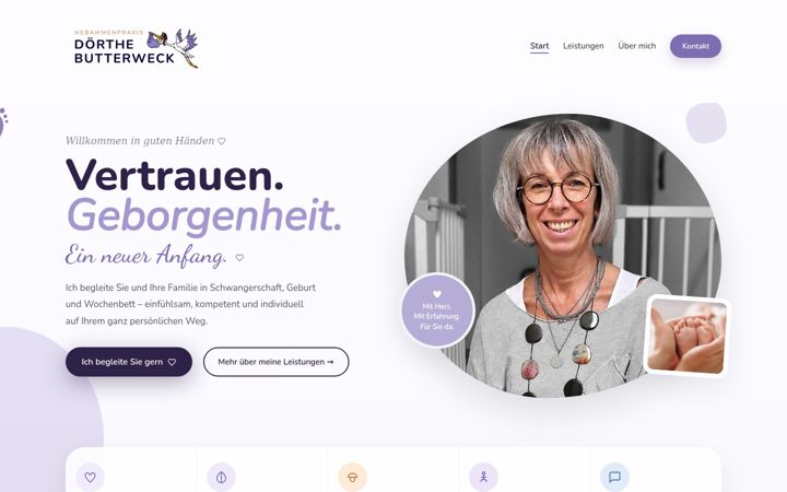 Screenshot ta' hebamme-db.de