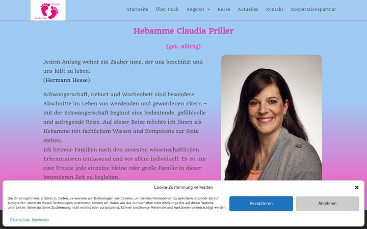Screenshot of hebamme-gublu.de