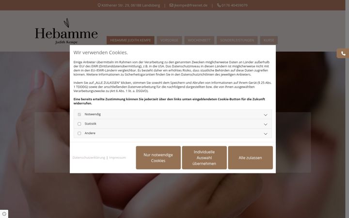 Képernyőkép: hebamme-hallesaale.de