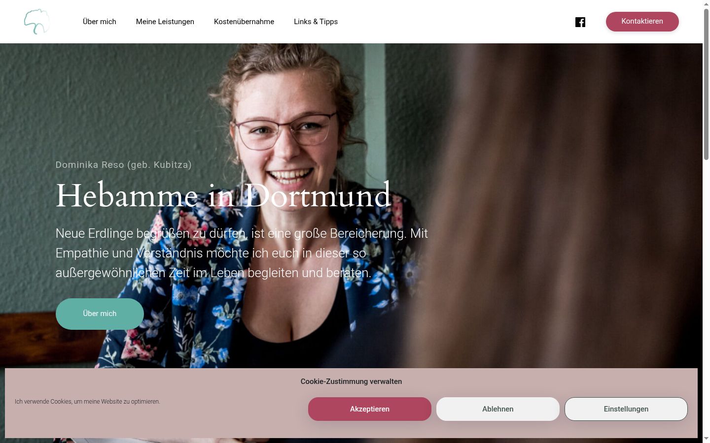 Skärmbild av samtyckesbannern som visades före någon interaktion