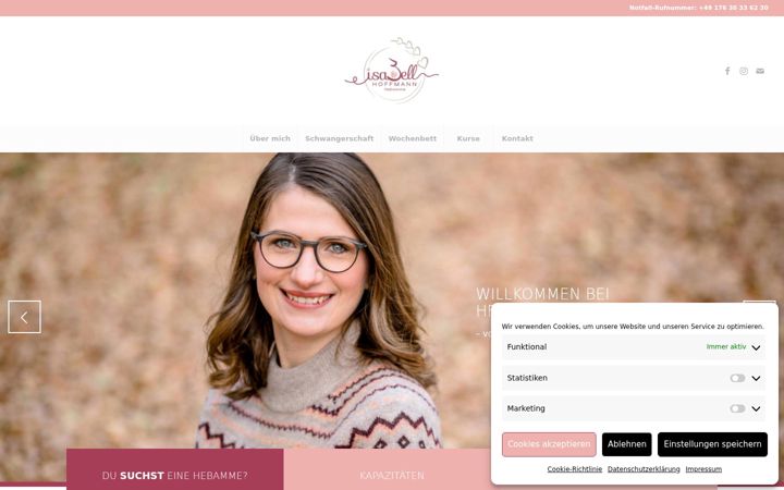 Képernyőkép: hebamme-isabell.de