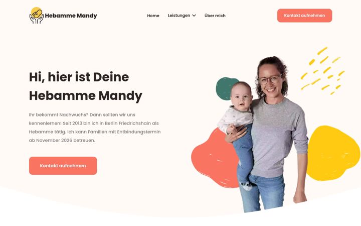 Screenshot di hebamme-mandy.de