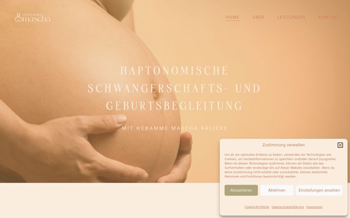 Screenshot di hebamme-mascha.de