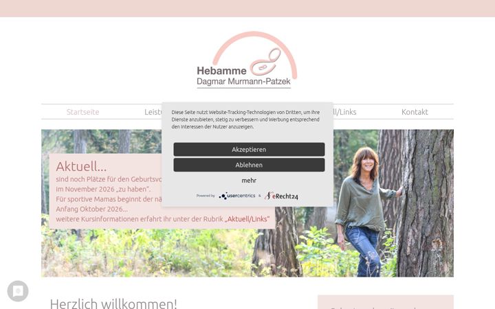 Screenshot di hebamme-murmann-patzek.de