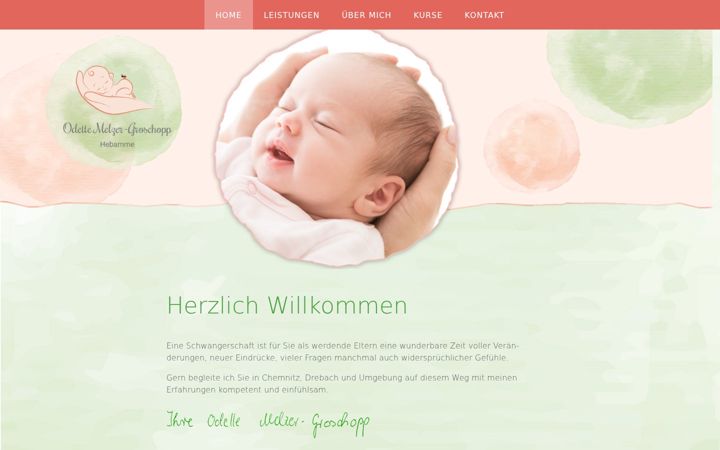 Screenshot di hebamme-odette-melzer.de