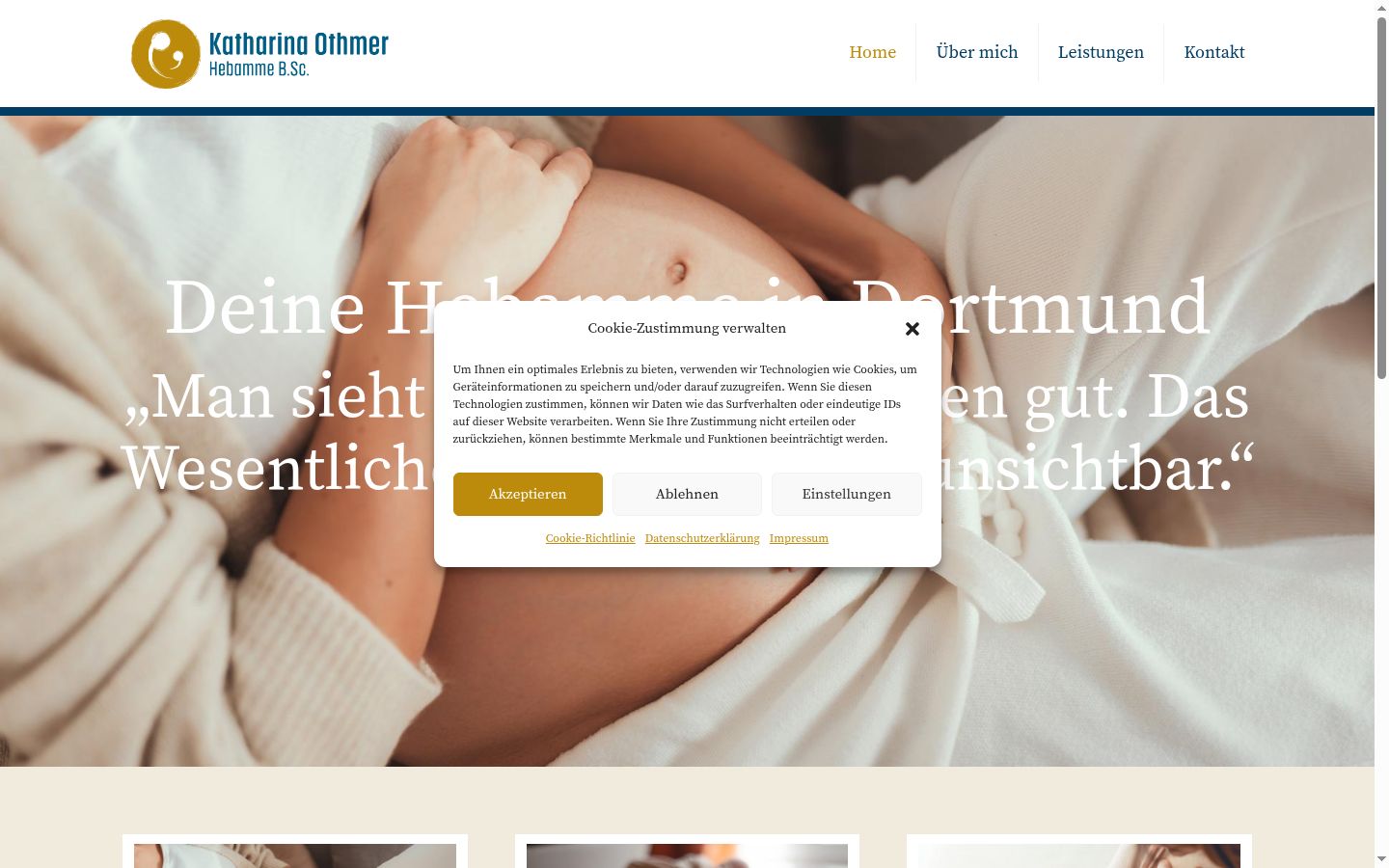 Screenshot del banner di consenso mostrato prima di qualsiasi interazione