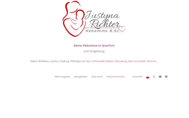 Snímek obrazovky hebamme-richter.de