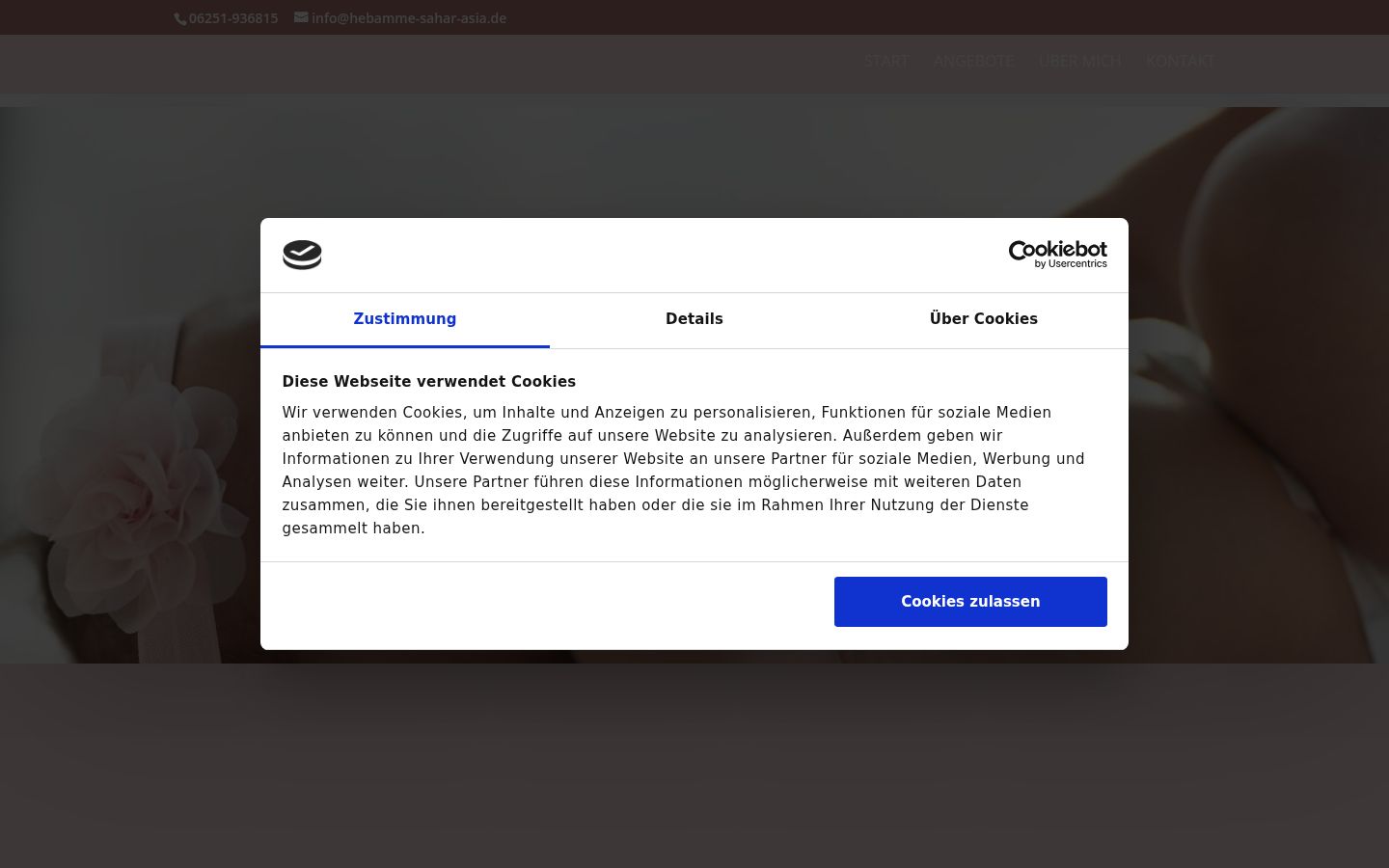 Screenshot del banner di consenso mostrato prima di qualsiasi interazione