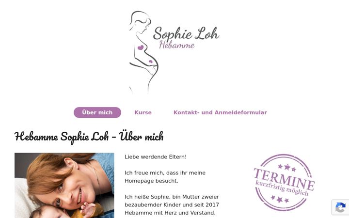 Snímek obrazovky hebamme-sophie-loh.de
