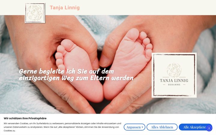 Screenshot von hebamme-tanja-linnig.de