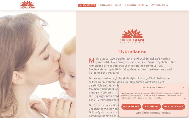 Screenshot of hebamme-ursula-kadi.de