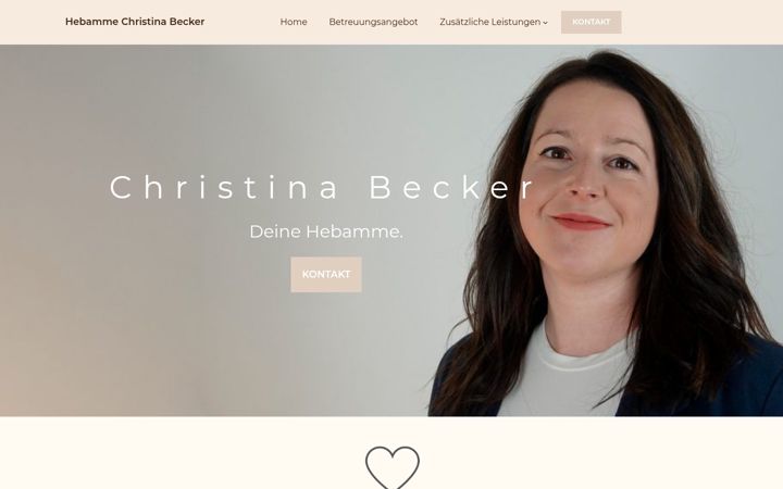 Screenshot of hebammechristina.com