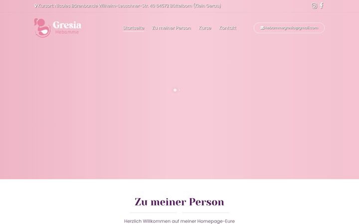 Screenshot of hebammegresia.de
