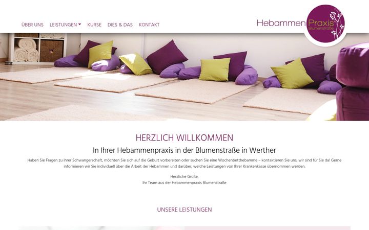 Screenshot of hebammen-werther.de
