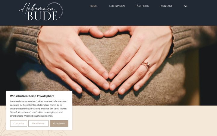 Screenshot of hebammenbude.de