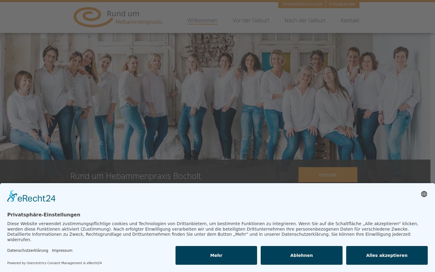 Ekrānuzņēmums ar piekrišanas baneri, kas tika rādīts pirms jebkādas mijiedarbības