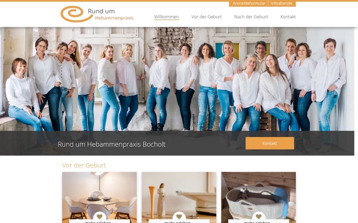 Ekrānuzņēmums no hebammenpraxis-bocholt.de