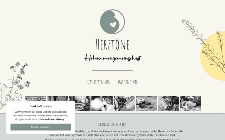 Screenshot of hebammenpraxis-herztoene-mainz.de