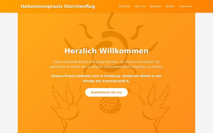 Screenshot of hebammenpraxis-storchenflug.com