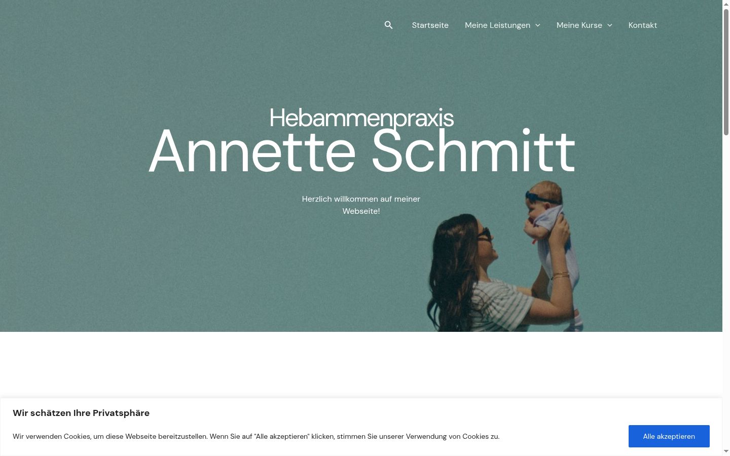 Screenshot van de toestemmingsbanner zoals getoond vóór enige interactie