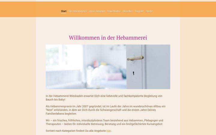 Screenshot of hebammewiesbaden.de