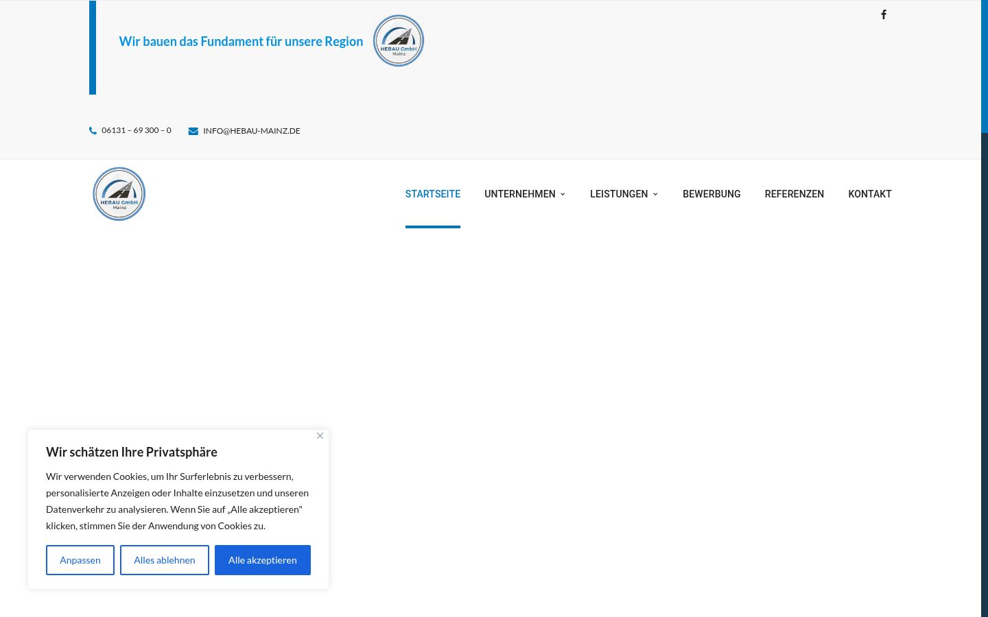 Screenshot van de toestemmingsbanner zoals getoond vóór enige interactie