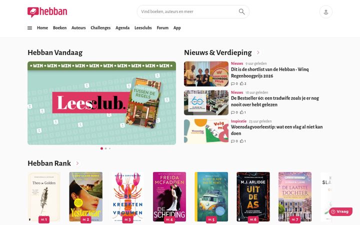 Screenshot of hebban.nl