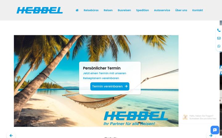 Screenshot van hebbel.de