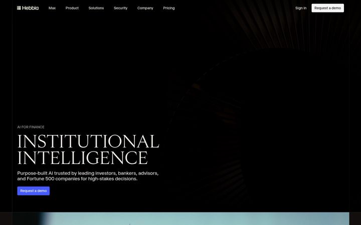 Screenshot of hebbia.com