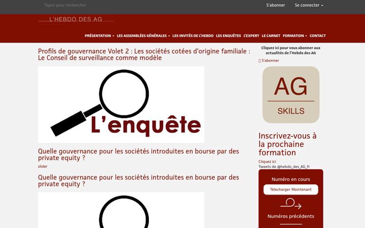 Screenshot of hebdodesag.fr