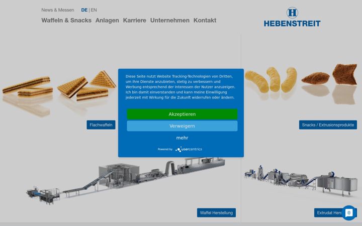 Screenshot of hebenstreit.de