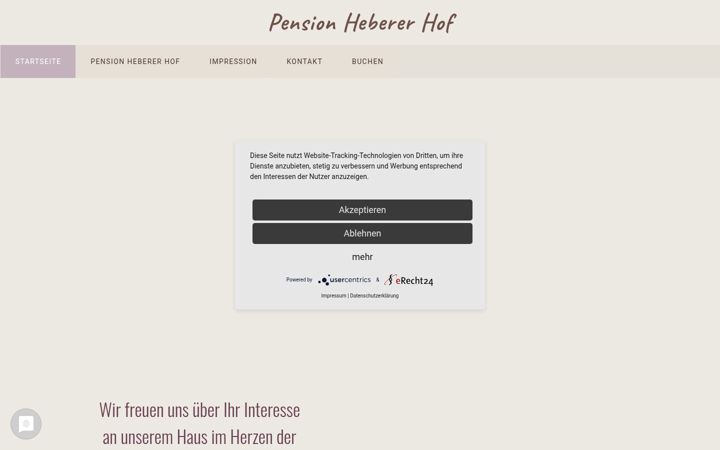 Screenshot of heberer-hof.de