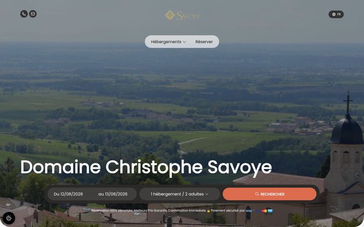 Screenshot of hebergement-beaujolais.fr