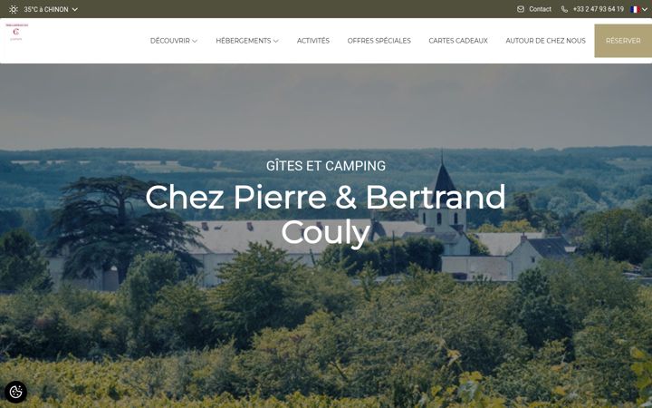 Screenshot of hebergementsvignerons.com