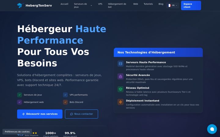 Screenshot van hebergtonserv.com