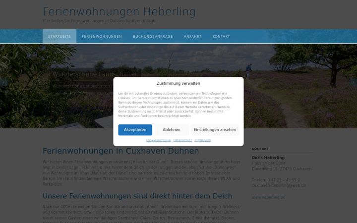 Screenshot stránky heberling-cuxhaven.de