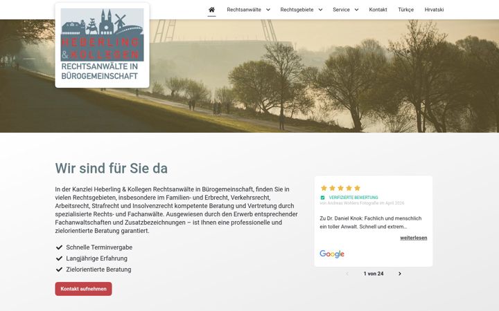 Screenshot stránky heberling-kollegen.de