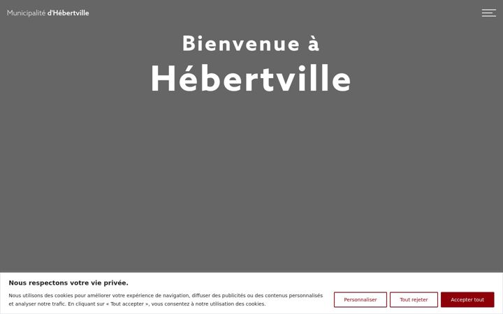 Screenshot of hebertville.qc.ca