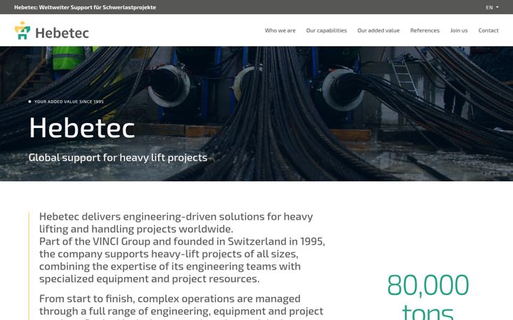 Screenshot of hebetec.com