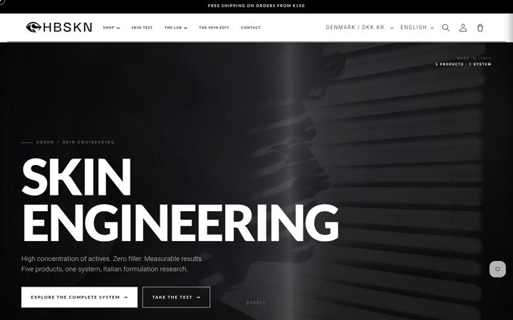 Screenshot of hebiskin.com