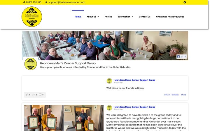 Screenshot of hebmenscancer.com