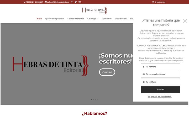 Screenshot of hebrasdetinta.es