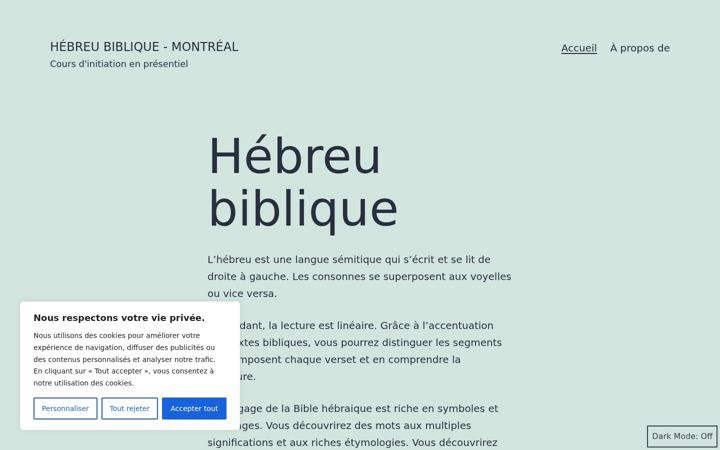 Screenshot of hebreubiblique.ca