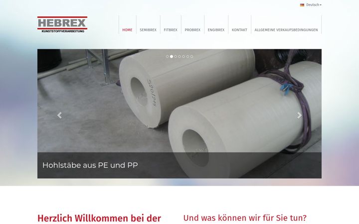 Screenshot stránky hebrex.de